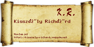 Kisszély Richárd névjegykártya