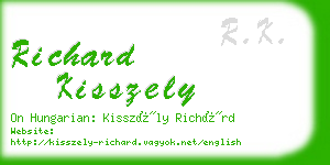 richard kisszely business card